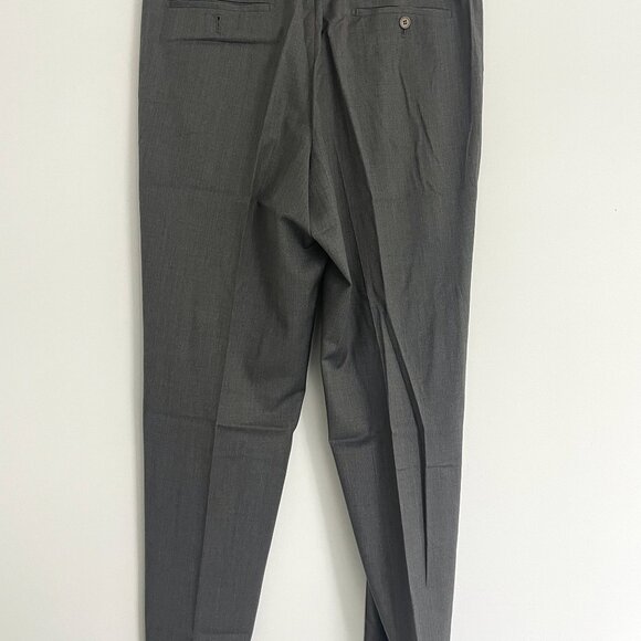 BOSS Hugo Boss Gray Single Pleated Wool Men's Dress Pants (36R) - Picture 4 of 6